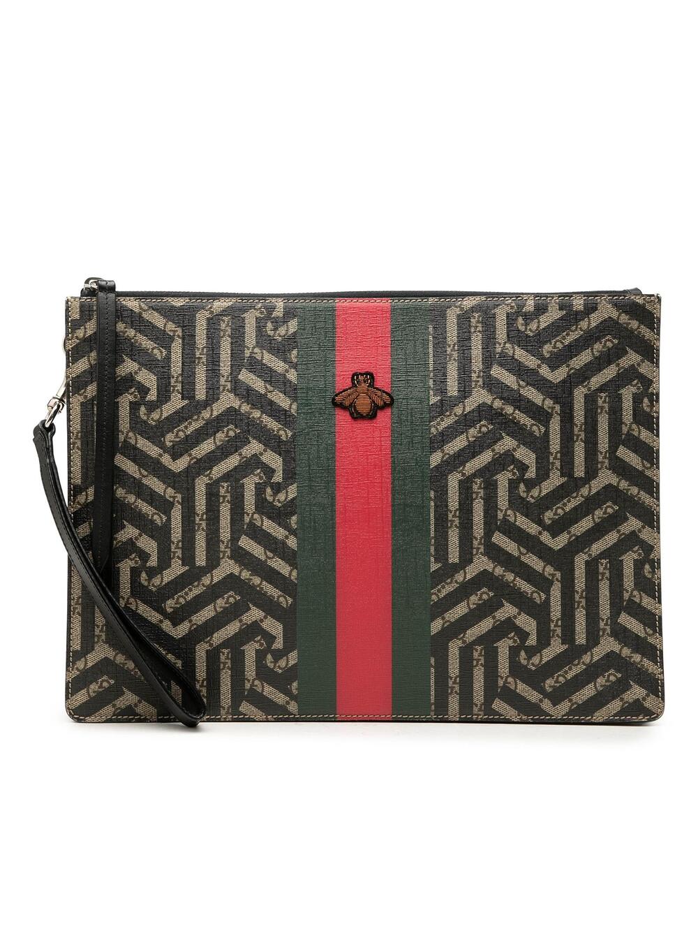Gucci Gg Supreme Caleido Web Bee Clutch #363617G54B